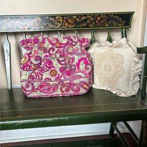 Vera Bradley Pink Paisley-Print Quilt Tote Bag